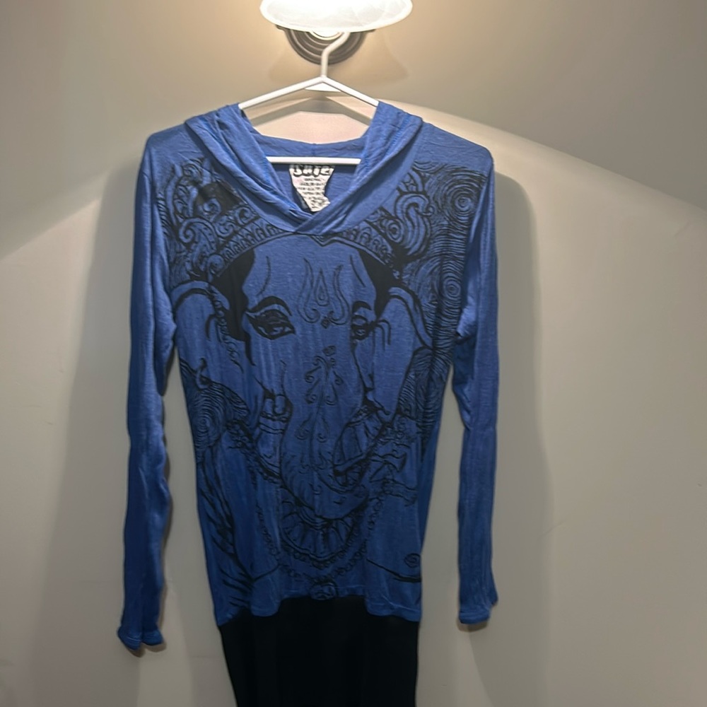 Sure blue hoodie dress with elephant design